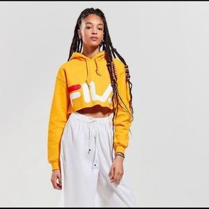 FILA x UO cropped sweatshirt hoodie